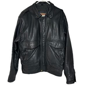 Perrone Aviation Apparel Leather Jacket Men’s Large Delta Connection USA Made